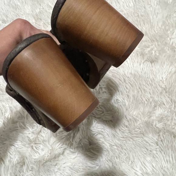 UGG Dark Brown Suede Clogs - Picture 7 of 8